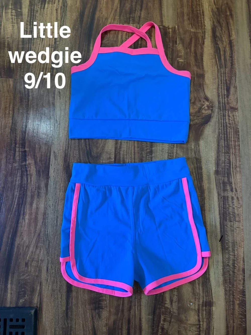 Girls Blue and Pink Active Matching Set size 9/10